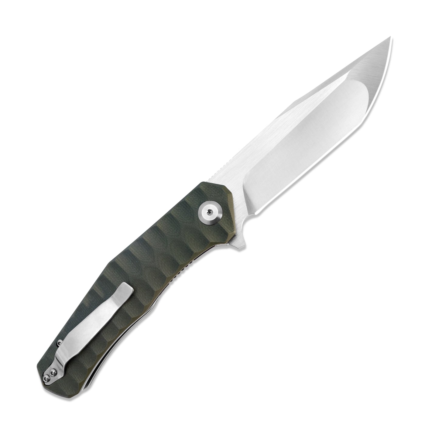 MFKNIFE Flipper Knife Stainless Steel & Micarta Handle (3.9" 9Cr18 Blade) KA010