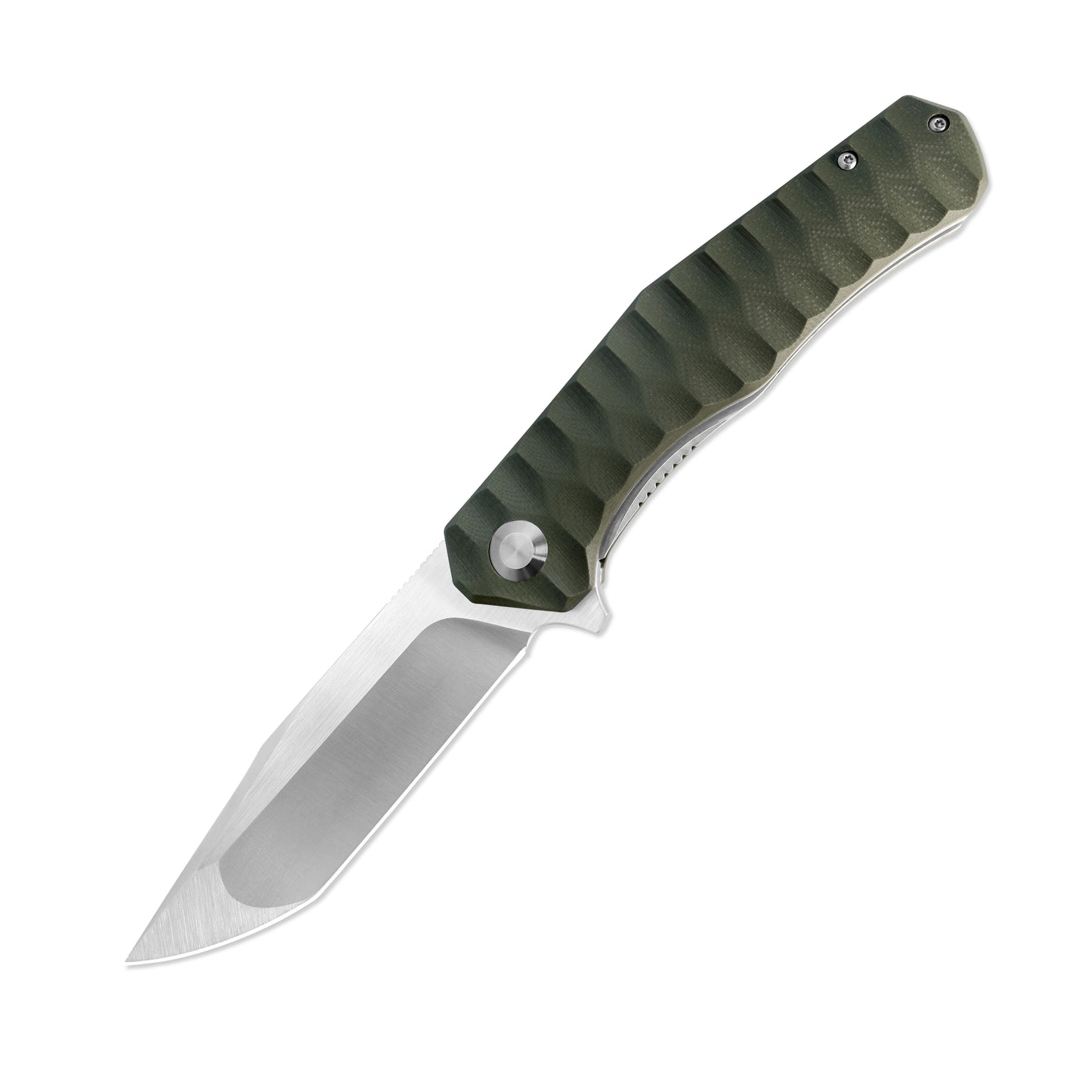MFKNIFE Flipper Knife Stainless Steel & Micarta Handle (3.9" 9Cr18 Blade) KA010