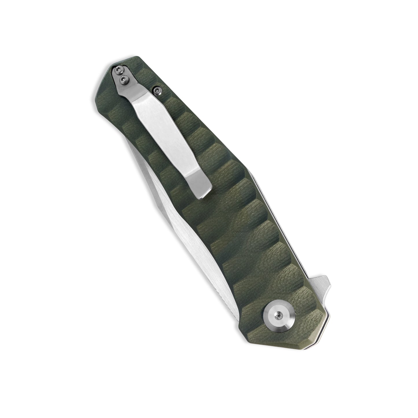 MFKNIFE Flipper Knife Stainless Steel & Micarta Handle (3.9" 9Cr18 Blade) KA010