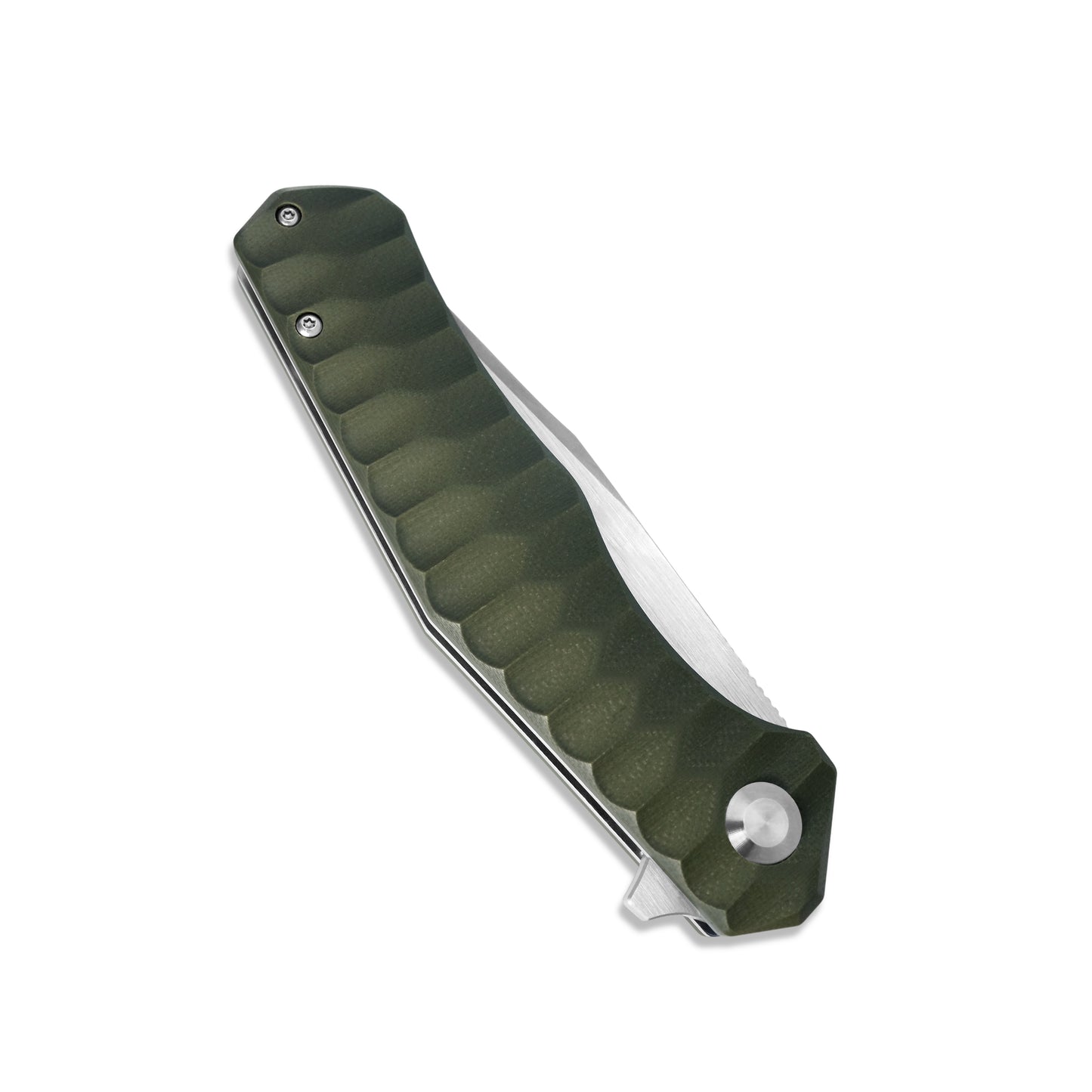 MFKNIFE Flipper Knife Stainless Steel & Micarta Handle (3.9" 9Cr18 Blade) KA010