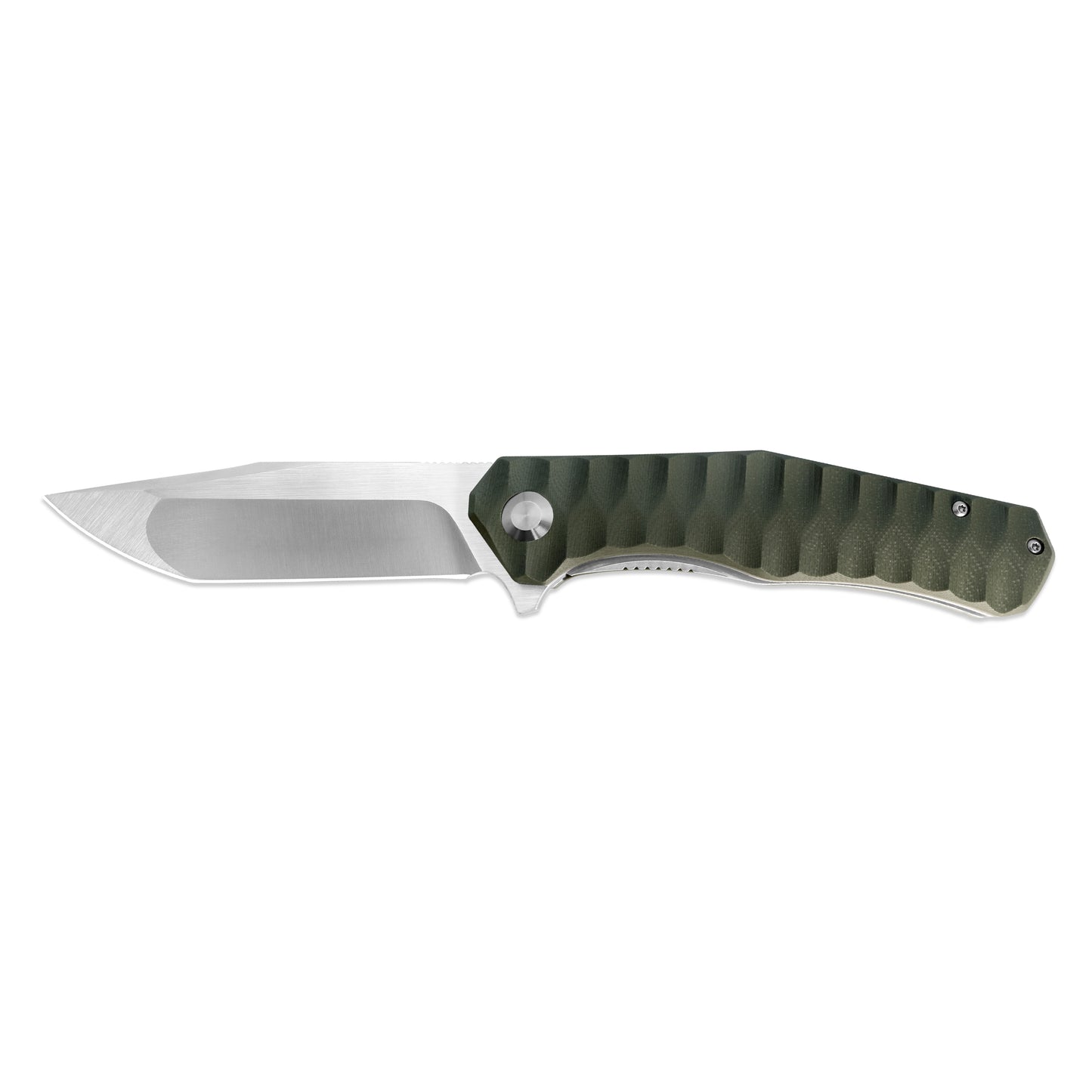 MFKNIFE Flipper Knife Stainless Steel & Micarta Handle (3.9" 9Cr18 Blade) KA010