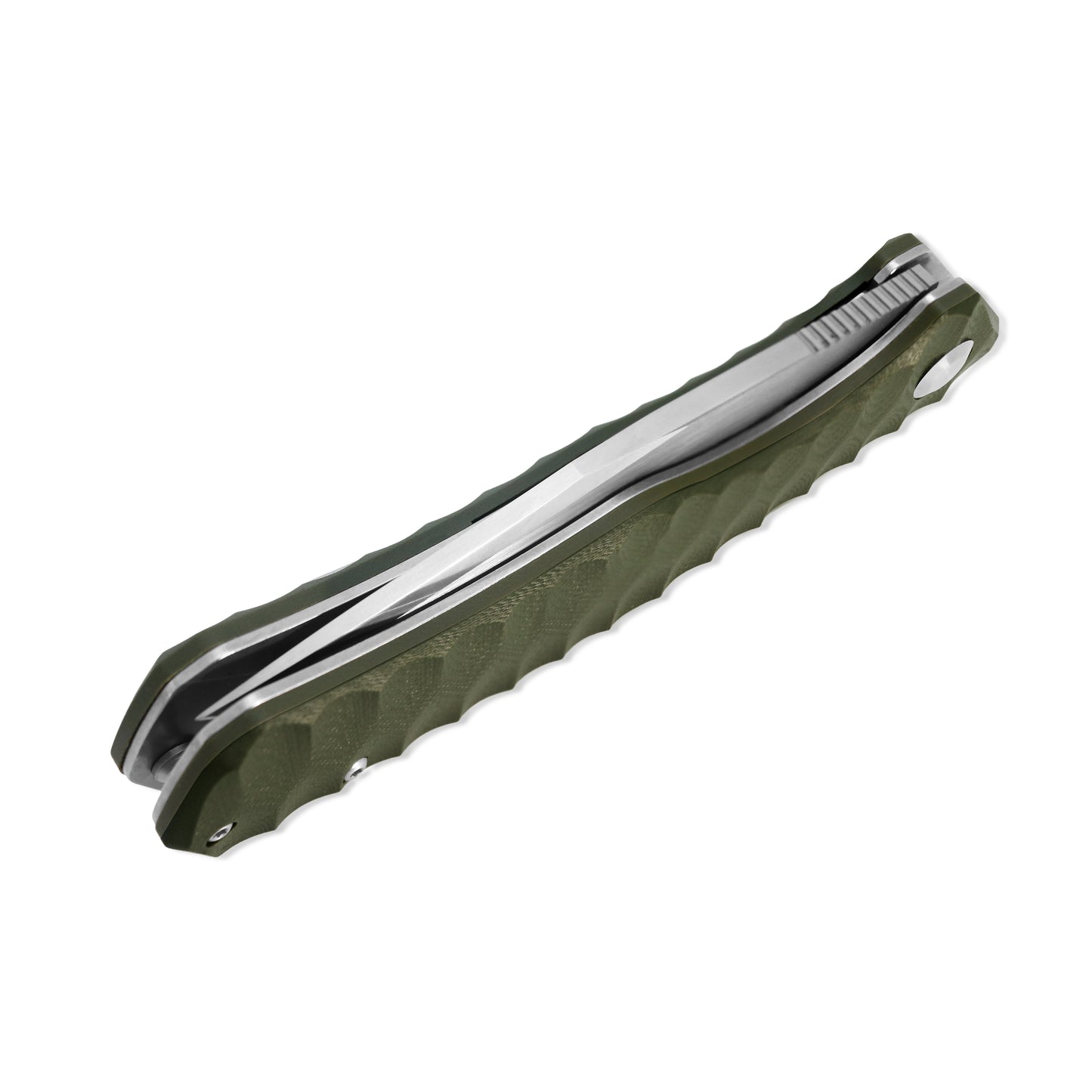 MFKNIFE Flipper Knife Stainless Steel & Micarta Handle (3.9" 9Cr18 Blade) KA010