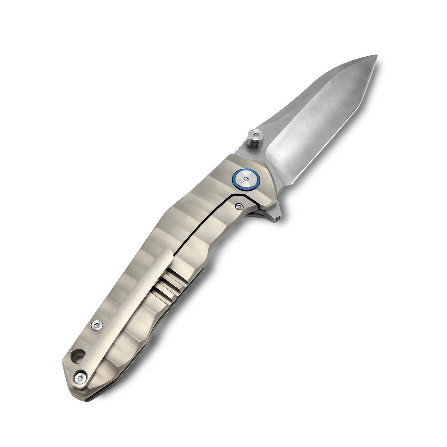 MFKNIFE Flipper & Thumb Stud Knife Titanium Handle (4.1" VG10 Blade) KB002