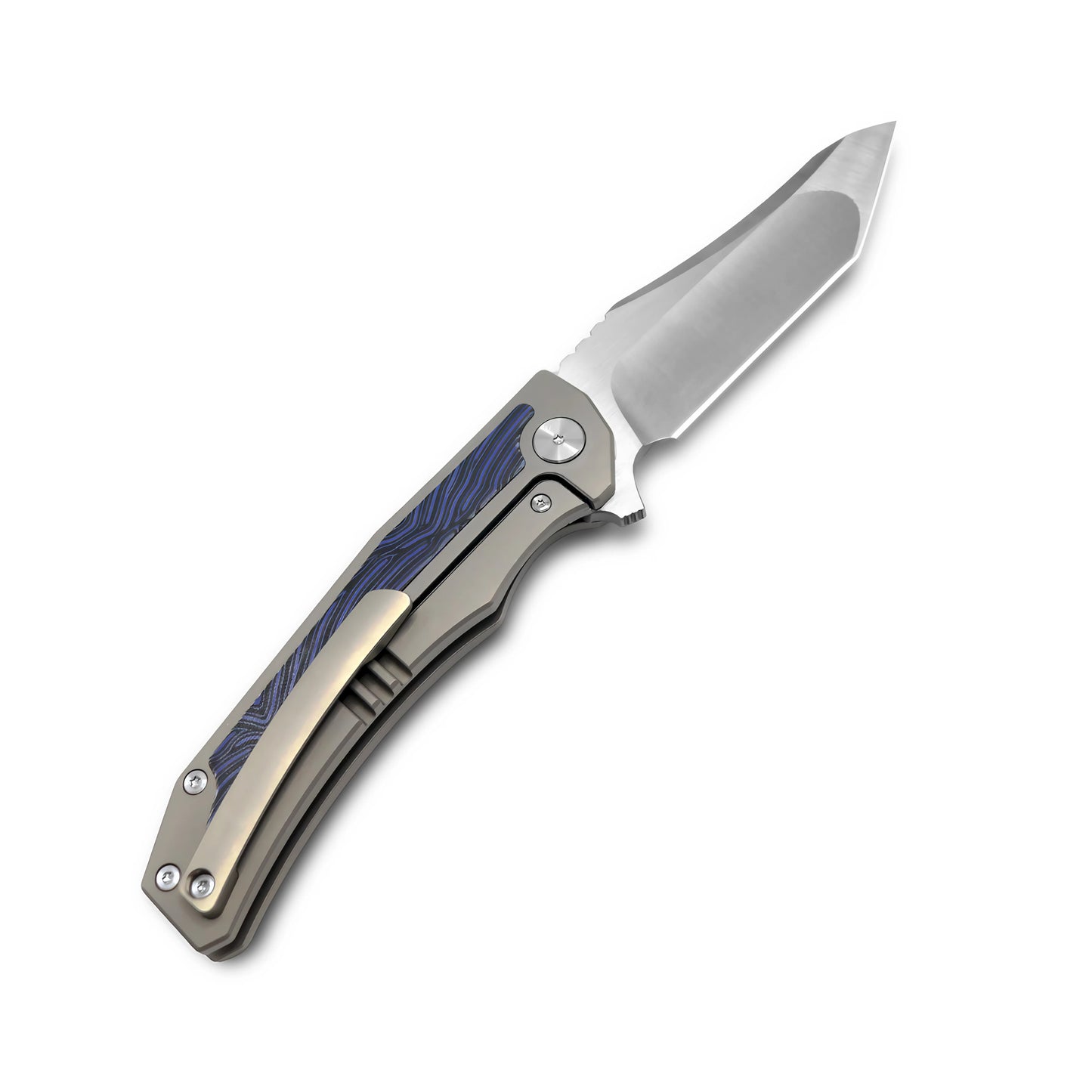 MFKNIFE Flipper Knife Titanium & Carbon Fiber Handle (4.7" VG10 Blade) KB003