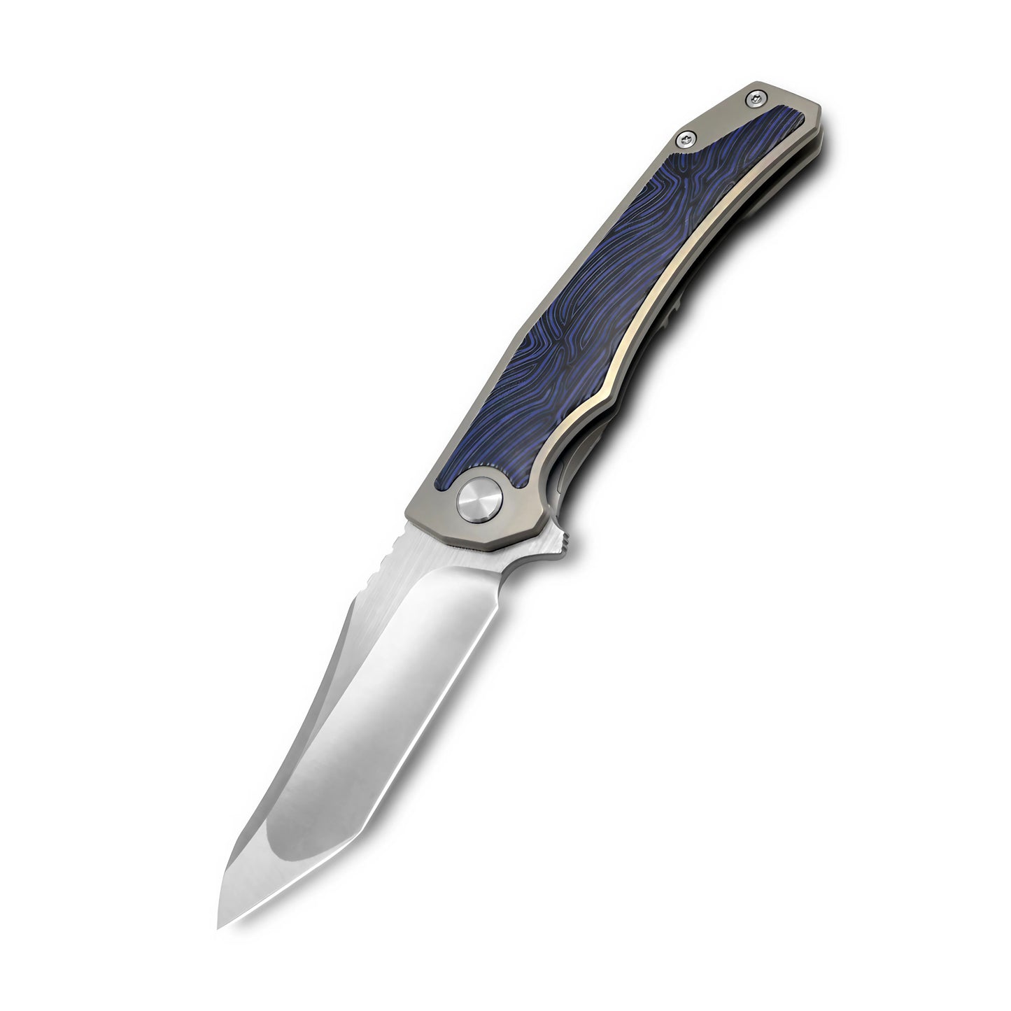 MFKNIFE Flipper Knife Titanium & Carbon Fiber Handle (4.7" VG10 Blade) KB003