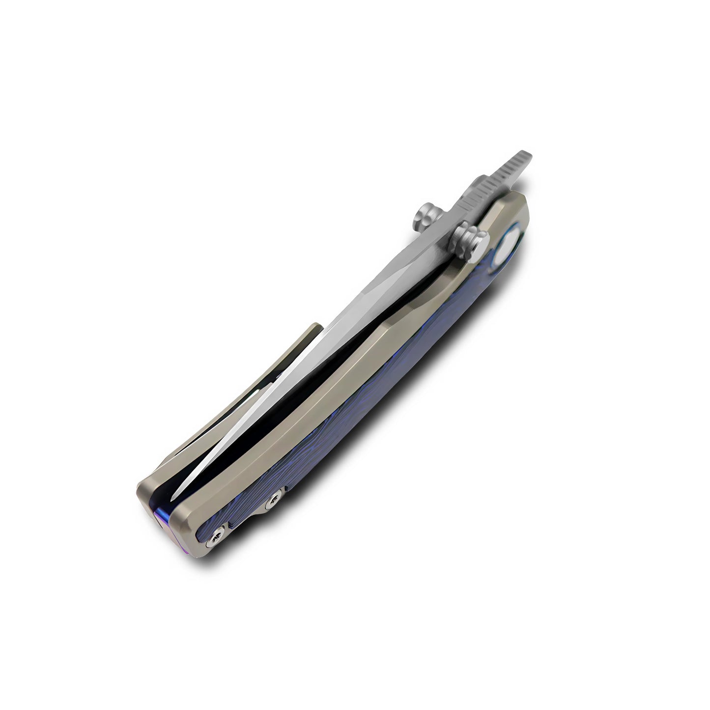 MFKNIFE Flipper & Thumb Stud Knife Titanium & Carbon Fiber Handle (3.8" VG10 Blade) KB005