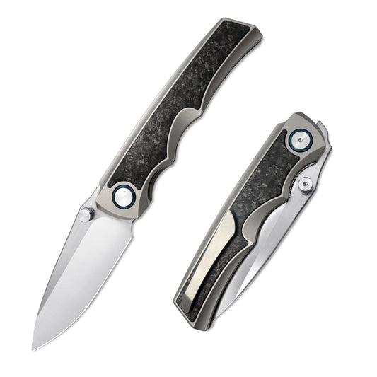 MFKNIFE Thumb Stud Knife Titanium & Carbon Fiber Handle (3.7" VG10 Blade) KB011