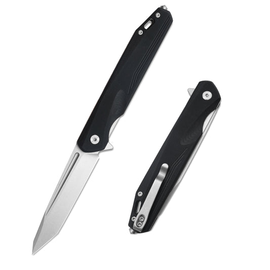 MFKNIFE Flipper Knife 2Cr13 & Carbon Fiber Handle (4.9" D2 Blade) KM002