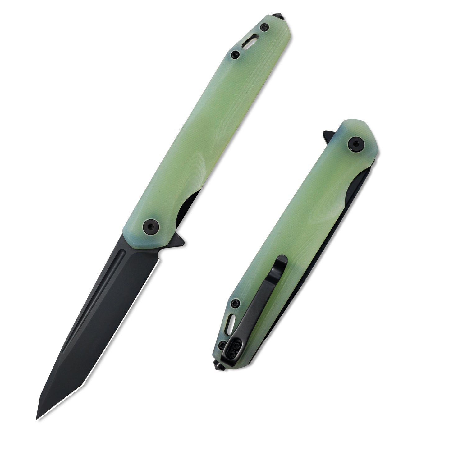 MFKNIFE Flipper Knife 2Cr13 & Carbon Fiber Handle (4.9" D2 Blade) KM002