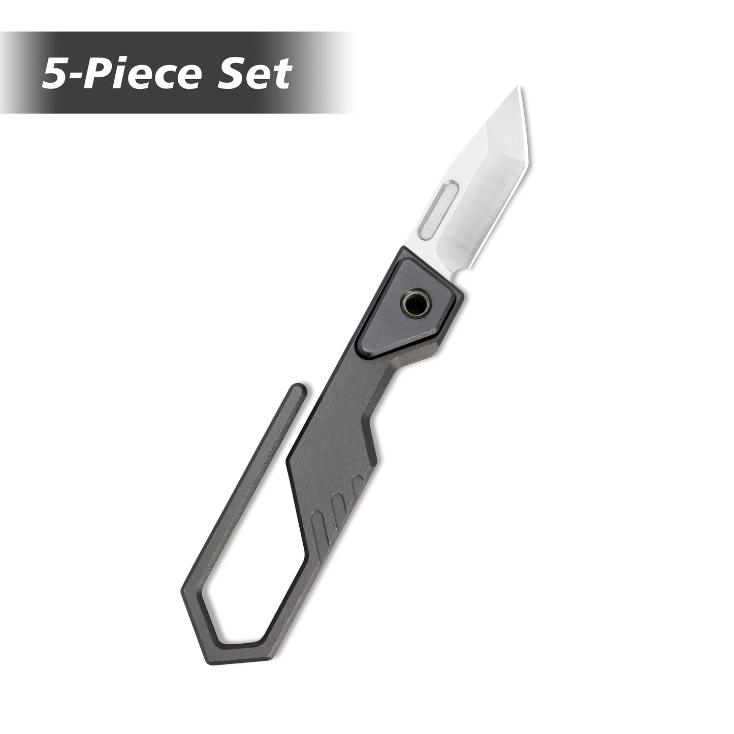 MFKNIFE Super Tiny Nano Knife Aircraft-Grade Aluminum Alloy Handle (0.3" CN-PM390 Blade) NA001
