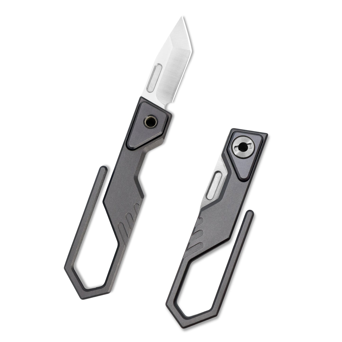 MFKNIFE Super Tiny Nano Knife Aircraft-Grade Aluminum Alloy Handle (0.3" CN-PM390 Blade) NA001