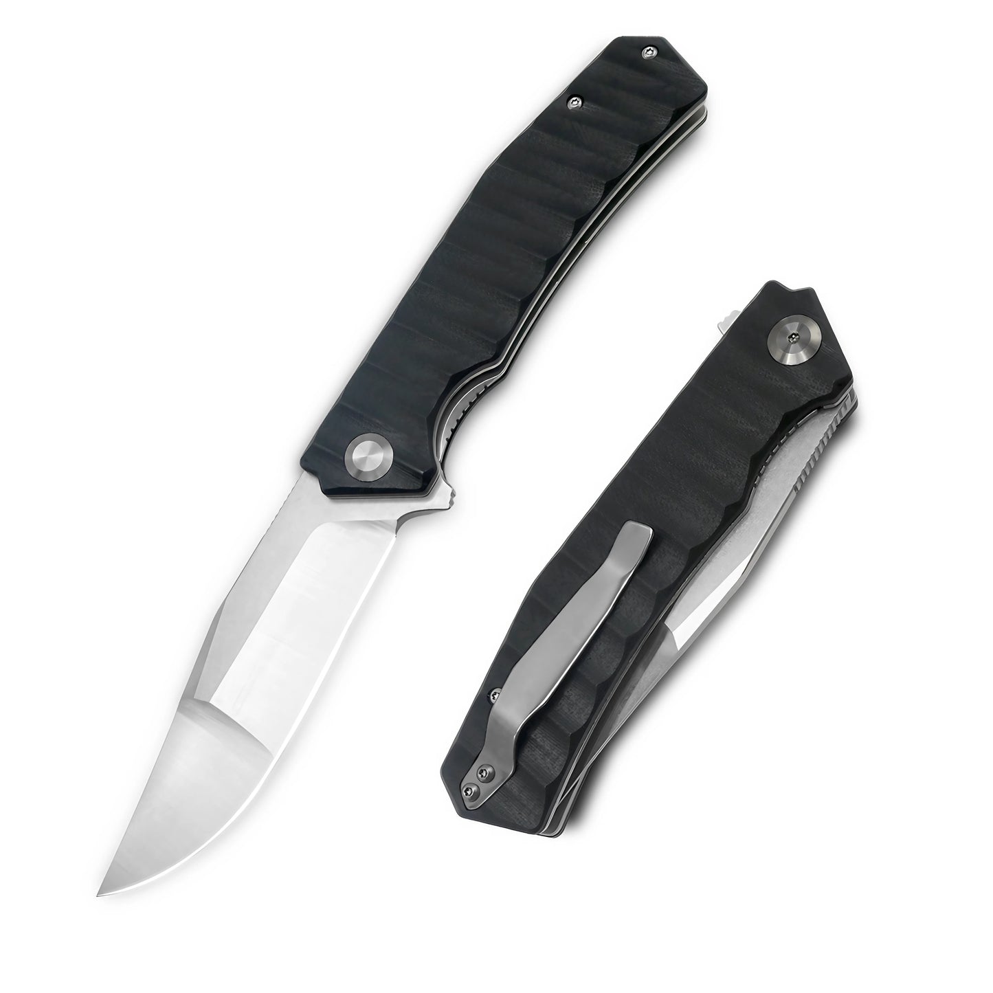 MFKNIFE Flipper Knife Stainless Steel & G10 Handle (4.0" 9Cr13 Blade) KA002