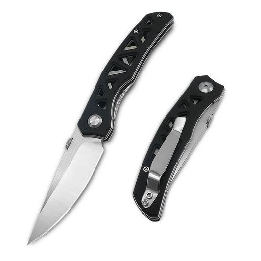 MFKNIFE Flipper & Thumb Stud Knife Stainless Steel & G10 Handle (3.8" 9Cr13 Blade) KA003