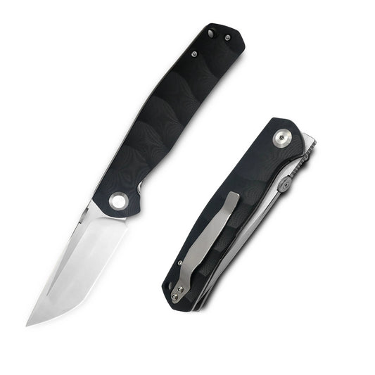 MFKNIFE Flipper & Thumb Stud Knife Stainless Steel & G10 Handle (3.8" 9Cr13 Blade) KA005