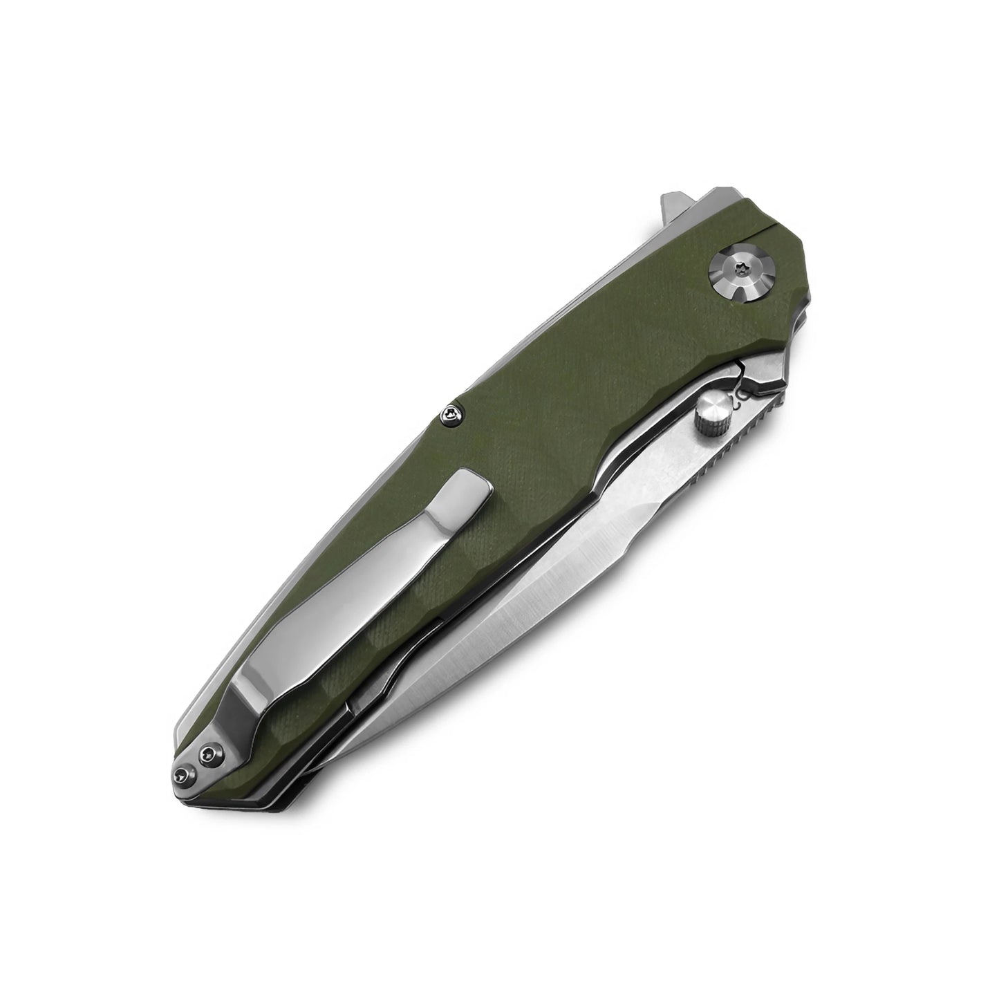 MFKNIFE Flipper & Thumb Stud Knife Stainless Steel & G10 Handle (5.4" 9Cr13 Blade) KA007