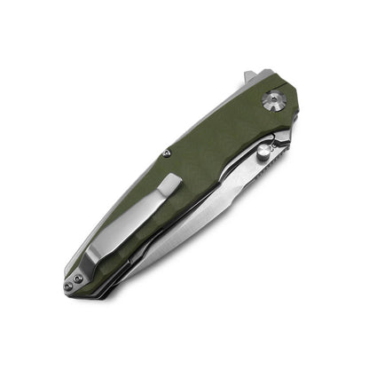 MFKNIFE Flipper & Thumb Stud Knife Stainless Steel & G10 Handle (5.4" 9Cr13 Blade) KA007