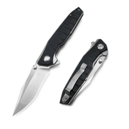 MFKNIFE Flipper & Thumb Stud Knife Stainless Steel & G10 Handle (5.0" 9Cr13 Blade) KA008