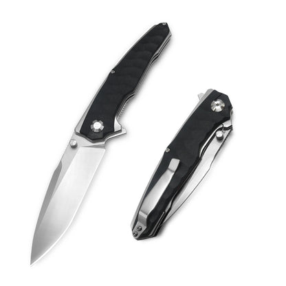 MFKNIFE Flipper & Thumb Stud Knife Stainless Steel & G10 Handle (4.3" 9Cr13 Blade) KA009