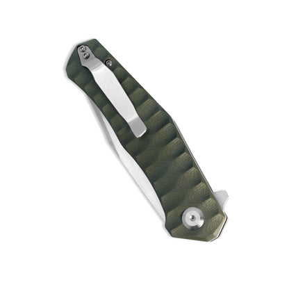 MFKNIFE Flipper Knife Stainless Steel & Micarta Handle (3.9" 9Cr18 Blade) KA010