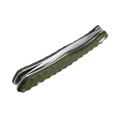 MFKNIFE Flipper Knife Stainless Steel & Micarta Handle (3.9" 9Cr18 Blade) KA010