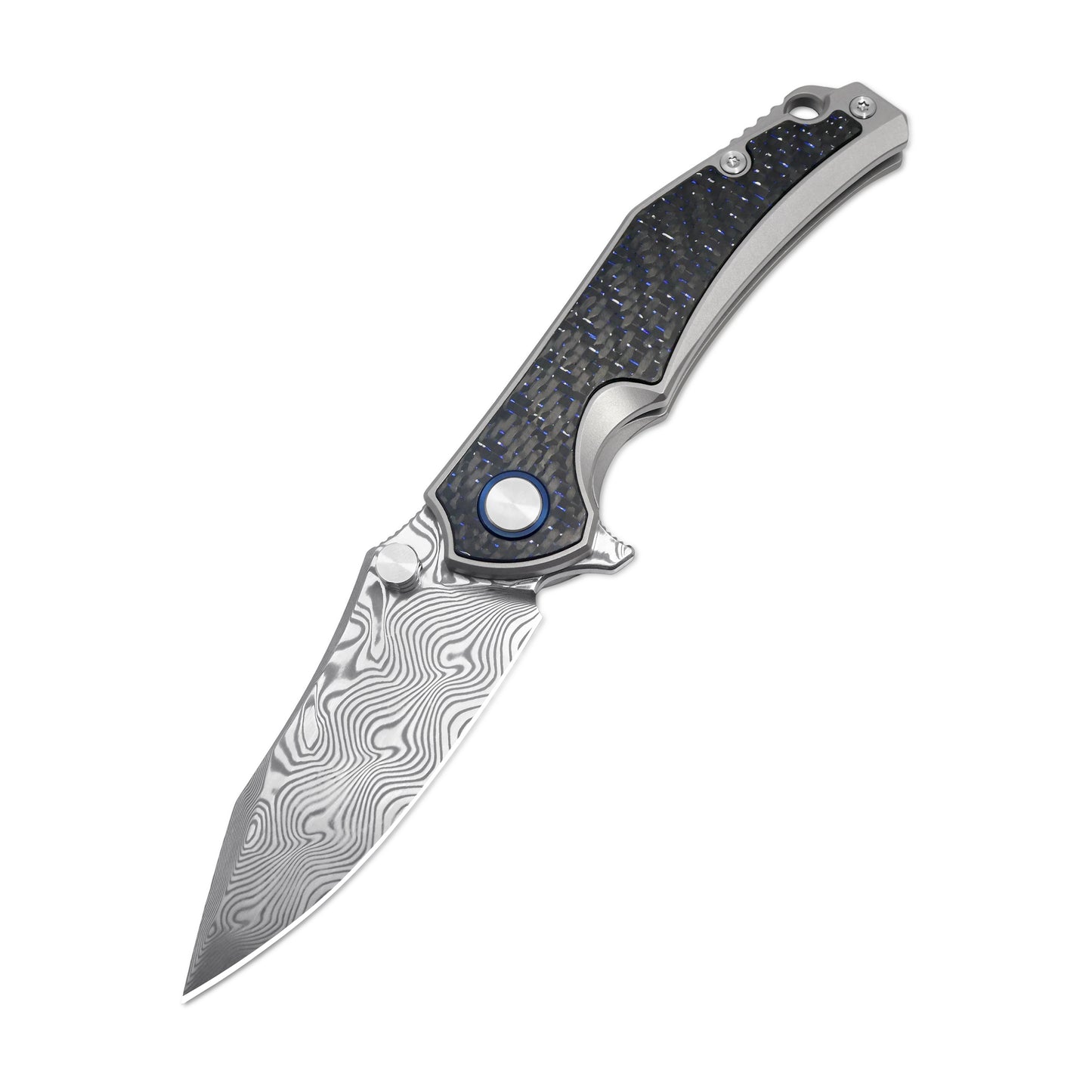 MFKNIFE Flipper & Thumb Stud Knife Titanium Handle (3.8"  RWL34+PMC27 Blade) KB001