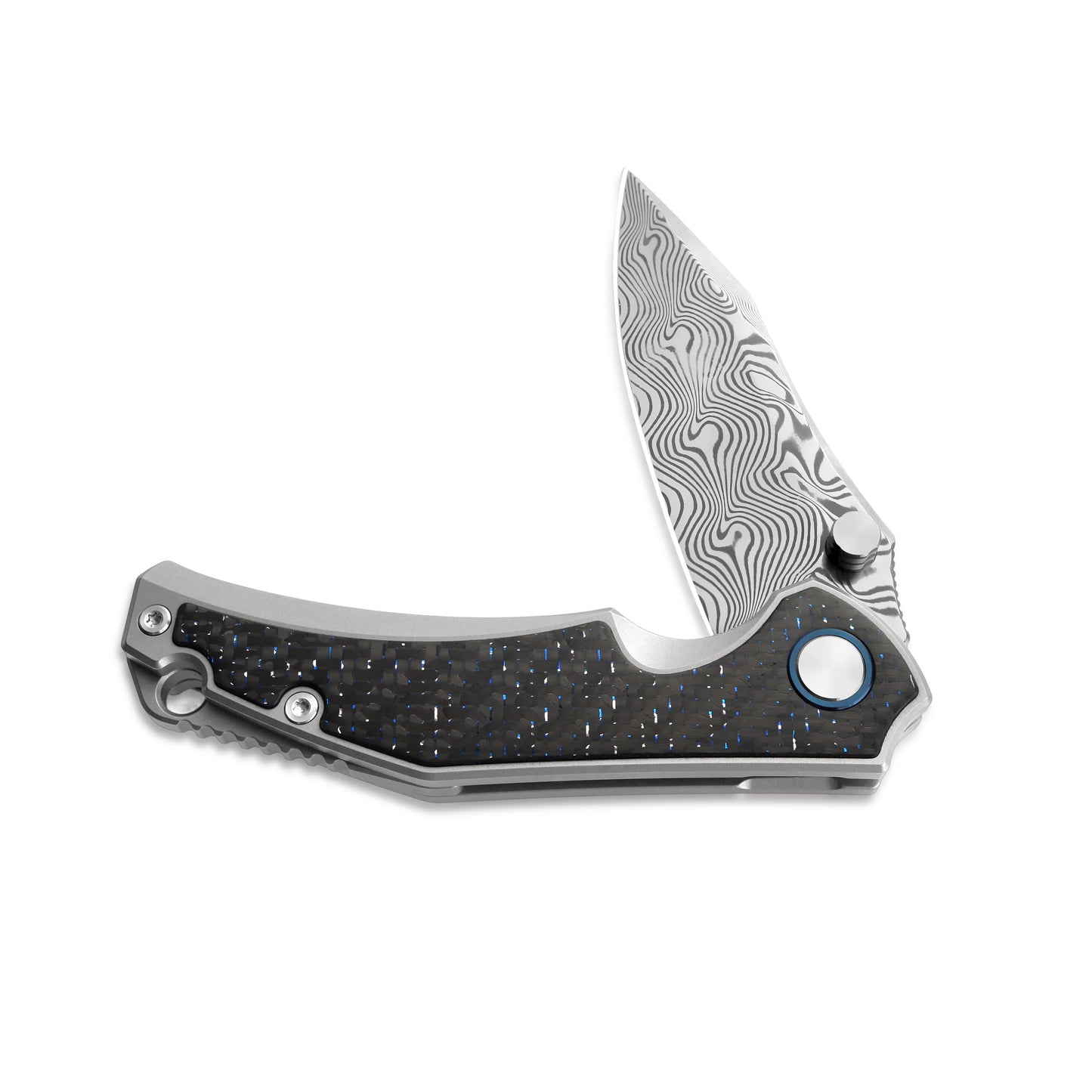 MFKNIFE Flipper & Thumb Stud Knife Titanium Handle (3.8"  RWL34+PMC27 Blade) KB001