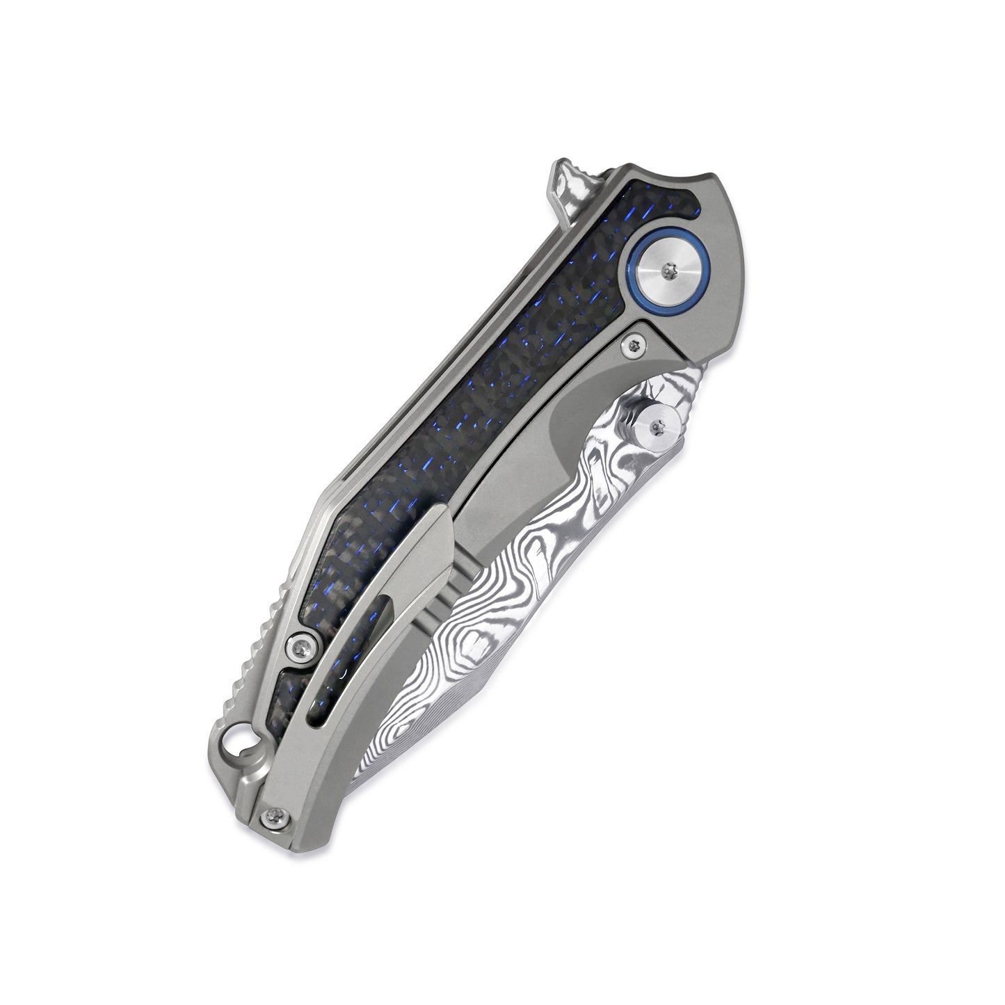 MFKNIFE Flipper & Thumb Stud Knife Titanium Handle (3.8"  RWL34+PMC27 Blade) KB001