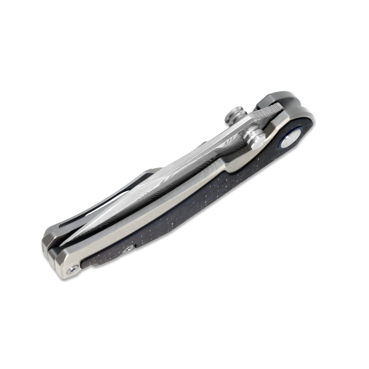 MFKNIFE Flipper & Thumb Stud Knife Titanium Handle (3.8"  RWL34+PMC27 Blade) KB001