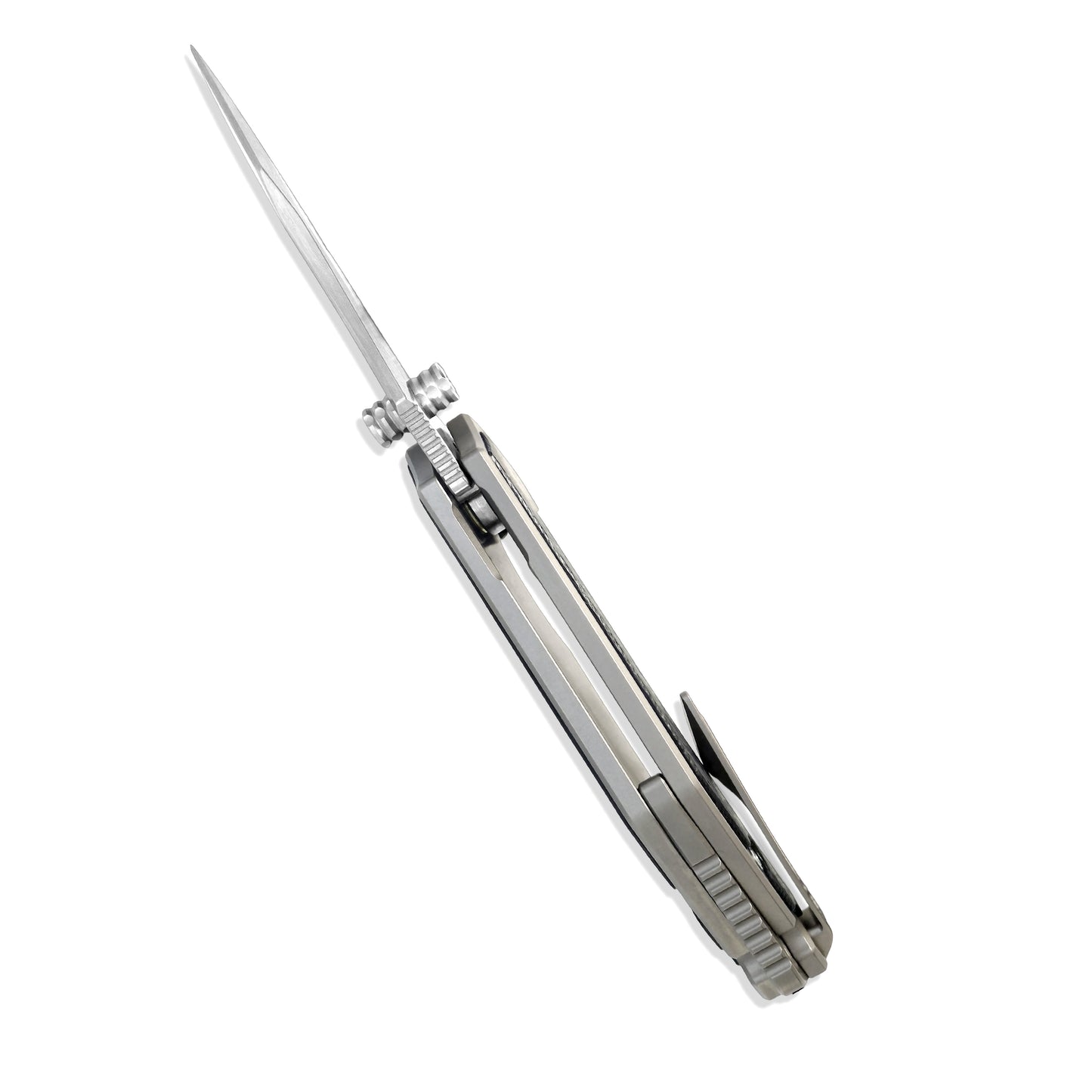 MFKNIFE Flipper & Thumb Stud Knife Titanium Handle (3.8"  RWL34+PMC27 Blade) KB001