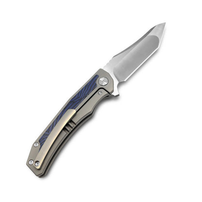 MFKNIFE Flipper Knife Titanium & Carbon Fiber Handle (4.7" VG10 Blade) KB003