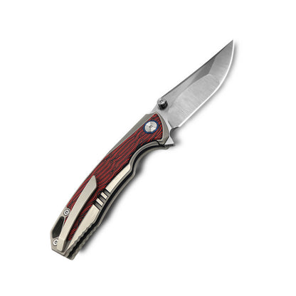 MFKNIFE Flipper & Thumb Stud Knife Titanium & Carbon Fiber Handle (4.3" VG10 Blade) KB004