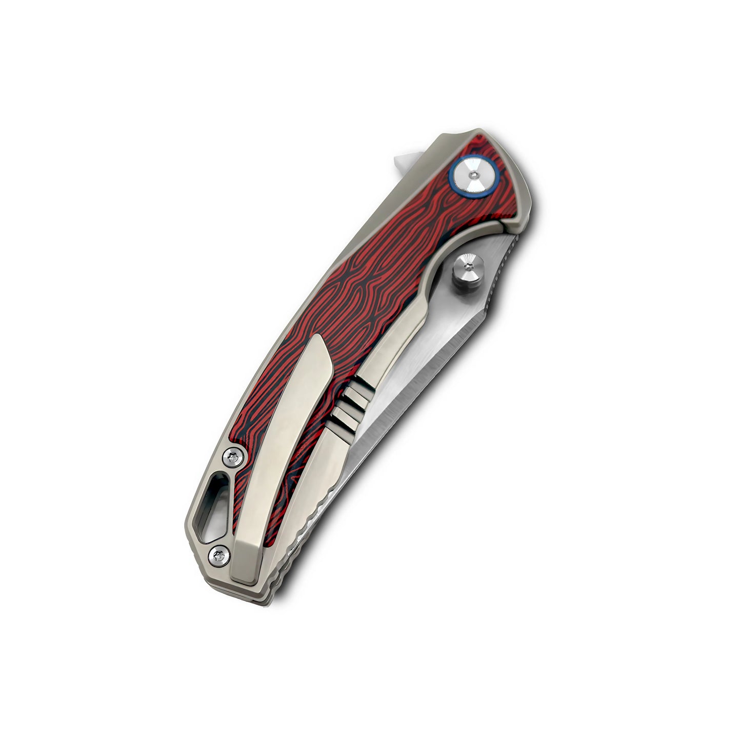 MFKNIFE Flipper & Thumb Stud Knife Titanium & Carbon Fiber Handle (4.3" VG10 Blade) KB004