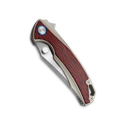 MFKNIFE Flipper & Thumb Stud Knife Titanium & Carbon Fiber Handle (4.3" VG10 Blade) KB004
