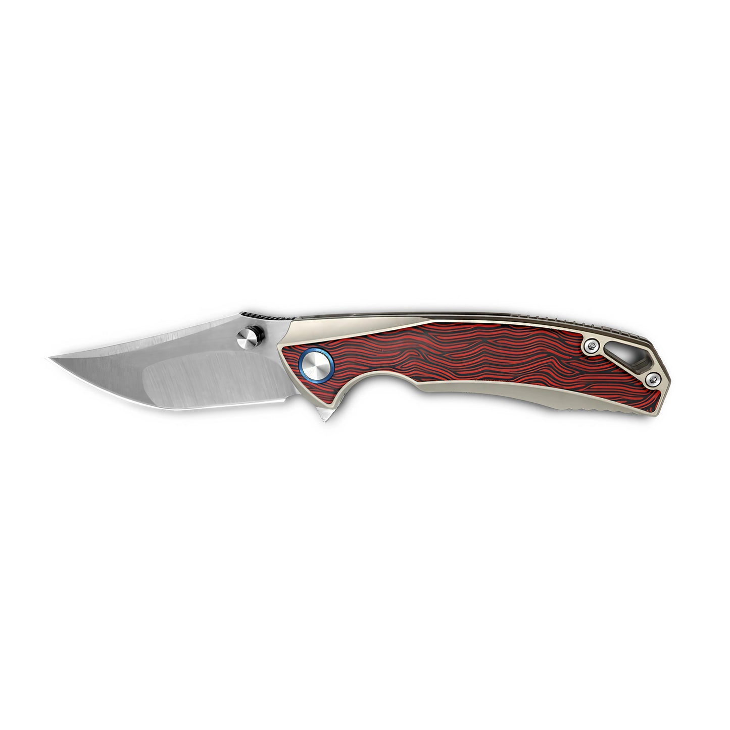 MFKNIFE Flipper & Thumb Stud Knife Titanium & Carbon Fiber Handle (4.3" VG10 Blade) KB004