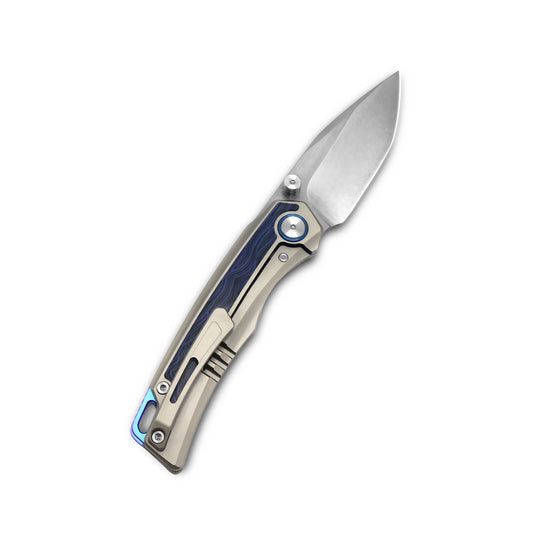 MFKNIFE Flipper & Thumb Stud Knife Titanium & Carbon Fiber Handle (3.8" VG10 Blade) KB005