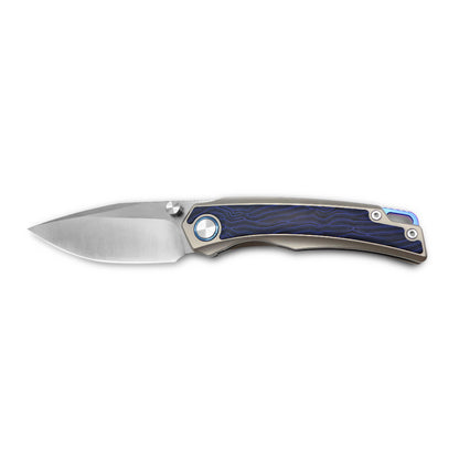 MFKNIFE Flipper & Thumb Stud Knife Titanium & Carbon Fiber Handle (3.8" VG10 Blade) KB005