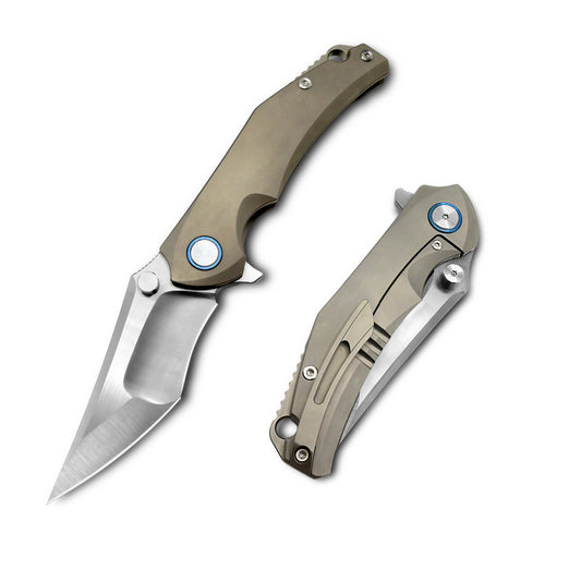 MFKNIFE Flipper & Thumb Stud Knife Titanium Handle (4.0" VG10 Blade) KB008