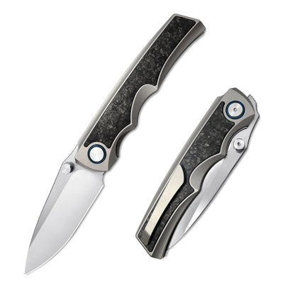 MFKNIFE Thumb Stud Knife Titanium & Carbon Fiber Handle (3.7" VG10 Blade) KB011