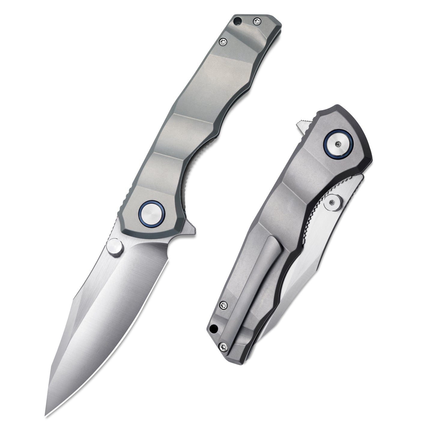 MFKNIFE Flipper & Thumb Stud Knife Titanium Handle (4.3" VG10 Blade) KB014