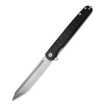 MFKNIFE Flipper Knife 2Cr13 & Carbon Fiber Handle (4.7" D2 Blade) KM001
