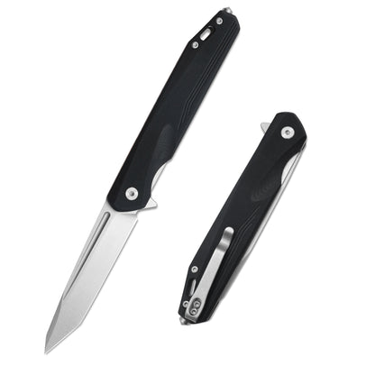 MFKNIFE Flipper Knife 2Cr13 & Carbon Fiber Handle (4.9" D2 Blade) KM002