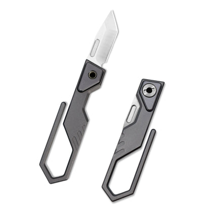 MFKNIFE Super Tiny Nano Knife Aircraft-Grade Aluminum Alloy Handle (0.3" CN-PM390 Blade) NA001